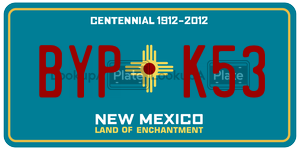 BYPK53  license plate in NM