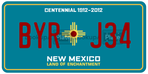 BYRJ34  license plate in NM