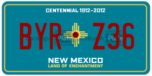 BYRZ36  license plate in NM