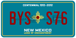 BYSS76 license plate in New Mexico