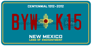 BYWK15  license plate in NM