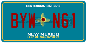 BYWN61  license plate in NM