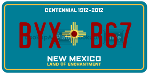 BYXB67  license plate in NM