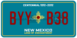 BYYB38  license plate in NM