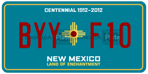 BYYF10  license plate in NM