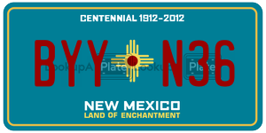 BYYN36  license plate in NM