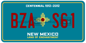 BZAS61  license plate in NM