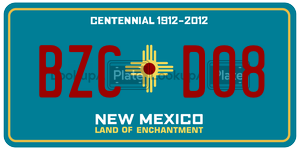 BZCD08  license plate in NM