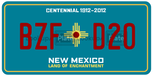BZFD20  license plate in NM