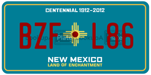 BZFL86  license plate in NM