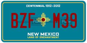 BZFM39  license plate in NM