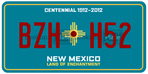 BZHH52  license plate in NM