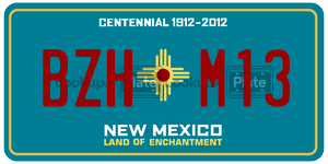 BZHM13  license plate in NM