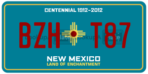 BZHT87  license plate in NM