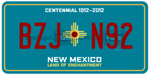 BZJN92  license plate in NM