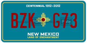 BZKG73  license plate in NM