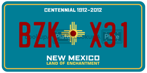 BZKX31  license plate in NM