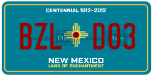BZLD03  license plate in NM