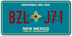 BZLJ71  license plate in NM