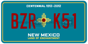 BZRK51  license plate in NM