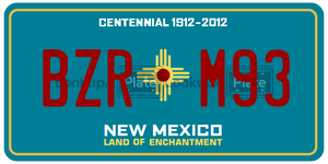BZRM93  license plate in NM