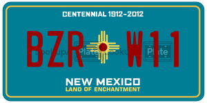 BZRW11  license plate in NM
