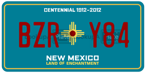 BZRY84  license plate in NM