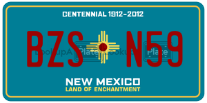 BZSN59  license plate in NM