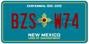 BZSW74  license plate in NM