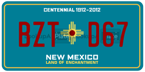 BZTD67  license plate in NM