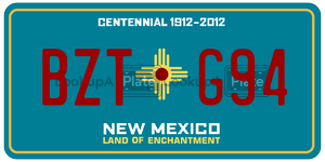 BZTG94  license plate in NM