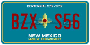 BZXS56  license plate in NM