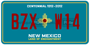 BZXW14  license plate in NM