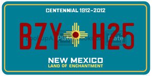 BZYH25  license plate in NM