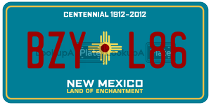 BZYL86  license plate in NM