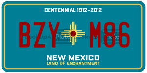 BZYM86  license plate in NM