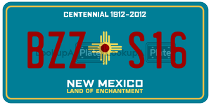 BZZS16  license plate in NM
