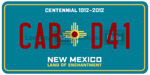 CABD41  license plate in NM