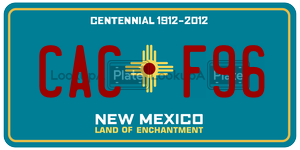 CACF96  license plate in NM