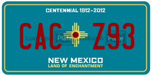 CACZ93  license plate in NM