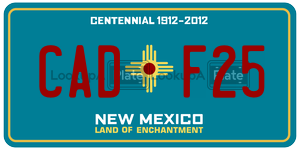 CADF25  license plate in NM