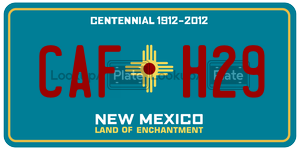 CAFH29 license plate in New Mexico