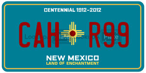 CAHR99 license plate in New Mexico