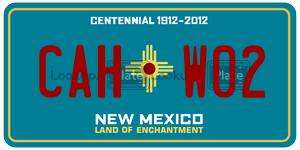 CAHW02  license plate in NM