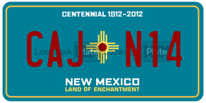 CAJN14  license plate in NM