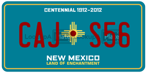 CAJS56  license plate in NM