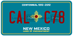 CALC78 license plate in New Mexico