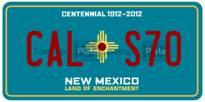 CALS70 license plate in New Mexico