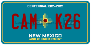 CAMK26 license plate in New Mexico