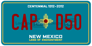 CAPD50 license plate in New Mexico
